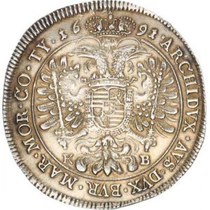Leopold I. (1657-1705), Tolar 1691 KB Husz. 1372 R 28,498 g, neznat. st.