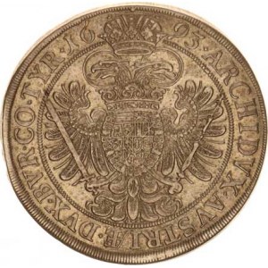 Leopold I. (1657-1705), 1/2 Tolar 1693 b.zn., Vídeň Her. 785 R 14,155 g