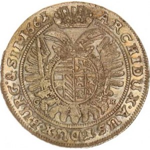 Leopold I. (1657-1705), XV kr. 1661 G-H, Vratislav-Hübner Hol. 61.1,1 R