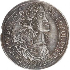 Leopold I. (1657-1705), XV kr. 1662 CA, Vídeň-Cetto Hol.62.8.1 RR patina, hr.