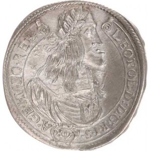 Leopold I. (1657-1705), XV kr. 1662 KB Hol. 62.2.2 R ražba na válc. stro