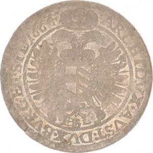 Leopold I. (1657-1705), XV kr. 1664 FBL, Kladsko-de Lisola R jako Hol. 64.2.3 var.