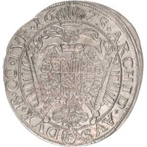 Leopold I. (1657-1705), XV kr. 1675 Vídeň-Faber Hol.75.1,6 RR, exc. stř.