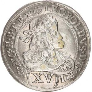 Leopold I. (1657-1705), XV kr. 1675 IA-N, Štyrsko Graz Hol. 75. 1,2 R, m. hr.