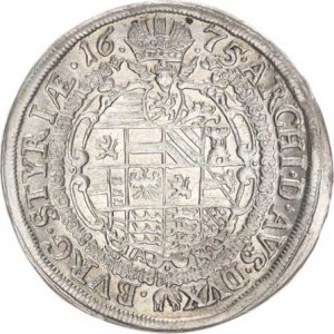 Leopold I. (1657-1705), XV kr. 1675 IA-N, Štyrsko Graz Hol. 75. 1,2 R, m. hr.