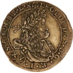Leopold I. (1657-1705), XV kr. 1680 I-A-N, Štýrsko-Nowak Hol. 80,1.1 RR