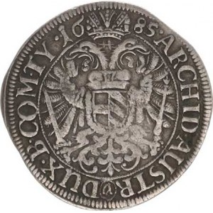 Leopold I. (1657-1705), XV kr. 1685 a, Würzburg Hol. -, jako typ 1.1 - opis: ARCHID