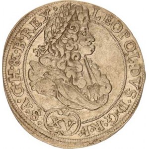 Leopold I. (1657-1705), XV kr. 1696 MMW, Vratislav-Wackerl Hol.96.1.2 R, tém.