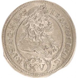 Leopold I. (1657-1705), XV kr. 1696 NB-PO, Nagybánya Hol.96.2,3 R var. za Leop