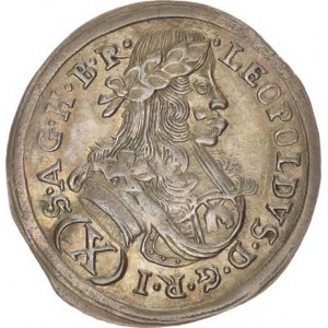 Leopold I. (1657-1705), X kr. 1682 IAN, Štýrsko Graz RR, mír. prohly
