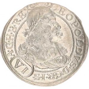 Leopold I. (1657-1705), VI kr. 1665 CA, Vídeň-Cetto - typ se štítovým znakem, rozděl. zn.
