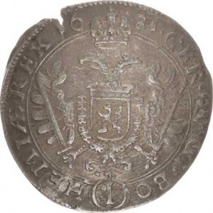 Leopold I. (1657-1705), 6 kr. 1681 I, Praha-Janinalli RR jako MKČ 1414 opis: D