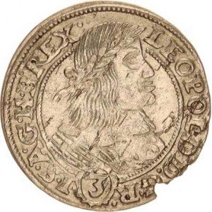 Leopold I. (1657-1705), 3 kr. 1659 GH, Vratislav-Hübner MKČ 1616 R