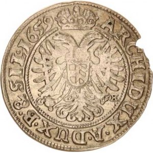 Leopold I. (1657-1705), 3 kr. 1659 GH, Vratislav-Hübner MKČ 1616 R
