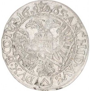 Leopold I. (1657-1705), 3 kr. 1665, Neuburg am Inn-Triangel R var.: v av. perličko