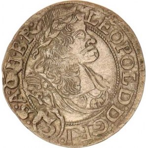 Leopold I. (1657-1705), 3 kr. 1668 SHS, Vratislav-Hammerschmidt MKČ 1619 var.: tečka