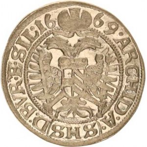 Leopold I. (1657-1705), 3 kr. 1669 SHS, Vratislav-Hammerschmidt MKČ 1621 var., opis: