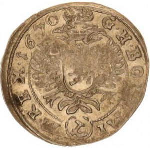 Leopold I. (1657-1705), 3 kr. 1670, Kutná Hora-Hackl jako MKČ 1452 var.: tečka před LEO
