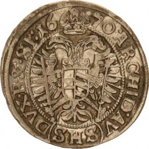 Leopold I. (1657-1705), 3 kr. 1670 SHS, Vratislav-Hammerschmidt MKČ -, jako 1624