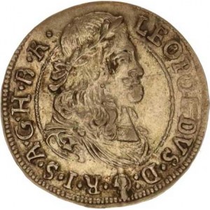 Leopold I. (1657-1705), 3 kr. 1676, Tyroly-Hall, tém.