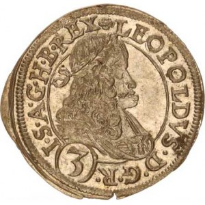 Leopold I. (1657-1705), 3 kr. 1676 IAN, Štýrsko-Nowak R, nep. hr.