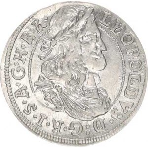 Leopold I. (1657-1705), 3 kr. 1680, Tyroly Hall, tém.