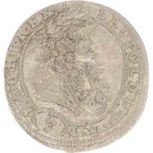 Leopold I. (1657-1705), 3 kr. 1688 KB R jako Husz. 1466, v opise U HUN - GA