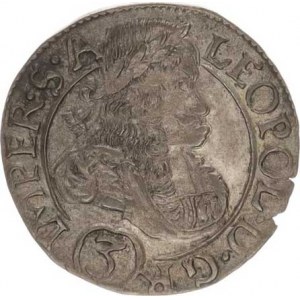 Leopold I. (1657-1705), 3 kr. 1693 CK, K.Hora-Krahe MKČ 1456, hr.