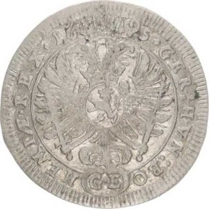 Leopold I. (1657-1705), 3 kr. 1695 GE, Praha-Egerer MKČ 1425 var. opisu: LEOPOLDVS.D:G(