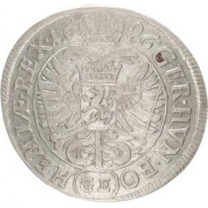 Leopold I. (1657-1705), 3 kr. 1696 GE, Praha-Egerer MKČ 1428 var.opisu: