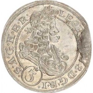 Leopold I. (1657-1705), 3 kr. 1696 CB, Břeh-Brettschneider MKČ 1702 var.: ocas ne