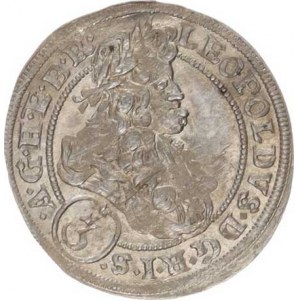 Leopold I. (1657-1705), 3 kr. 1696 CB, Břeh-Brettschneider MKČ 1700 var. opisu: R.I.S.