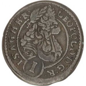 Leopold I. (1657-1705), 1 kr. 1699 NB / ICB, Nagybánya Husz. 1492 var. opis: D.G.R.()