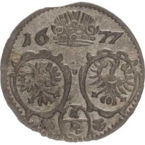 Leopold I. (1657-1705), 1/2 kr. 1677, Opolí-Kirschenhofer jako MKČ 1678 (MKČ v tomto