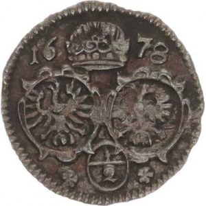 Leopold I. (1657-1705), 1/2 kr. 1678, Opolí-Kirschenhofer, jako MKČ 1677, ale pod erby r