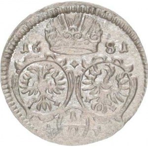 Leopold I. (1657-1705), 1/2 kr. 1681, Opolí-Kirschenhofer MKČ neuvádí, jako typ 1678 !