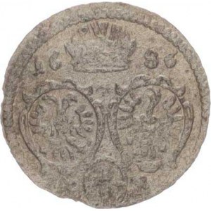 Leopold I. (1657-1705), 1/2 kr. 1686, Opolí-Kirschenhofer MKČ neuvádí, jako typ 1678 !