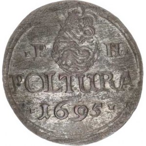 Leopold I. (1657-1705), Poltura 1695 P H Husz. 1482 ražba na válc. stroji