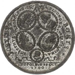 Josef I. (1705-1711), Medaile 1700, na narození syna Leopolda Josefa, Pět rodinných med