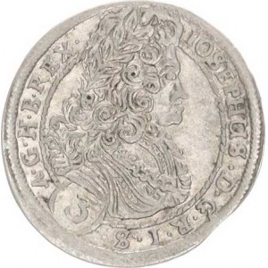 Josef I. (1705-1711), 3 kr. 1710 CH-PW, Bratislava-Wödrödi jako Husz. 1578 v opise