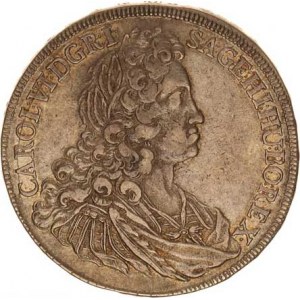 Karel VI. (1711-1740), Tolar 1722 b.zn., Vídeň Herinek 299 28,516 g
