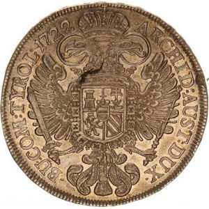 Karel VI. (1711-1740), Tolar 1722 b.zn., Vídeň Herinek 299 28,516 g