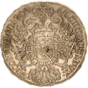 Karel VI. (1711-1740), Tolar 1740 b.zn., Praha-Scharff jako MKČ 1811, opis: S:A:G H H