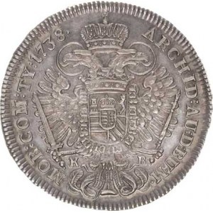 Karel VI. (1711-1740), 1/2 Tolar 1738 KB Husz. 1614 14,375 g