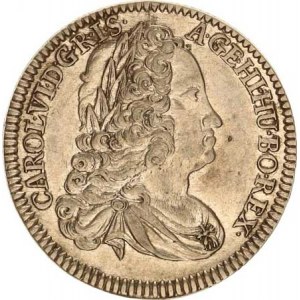 Karel VI. (1711-1740), 1/4 Tolar 1740, Tyroly, Hall opis: ARCHID: AUST: DUX. - .BU:COM.