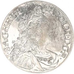 Karel VI. (1711-1740), VI kr. 1725, Tyroly-Hall, dr. vada stř.