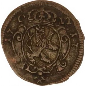 Karel VI. (1711-1740), 1/2 kr. 1717, Kutná Hora-Weyer MKČ 1875 R, patina