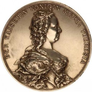 Marie Terezie (1740-1780), Medaile na odhalení pomníku ve Vídni 1888, postava do pasu /