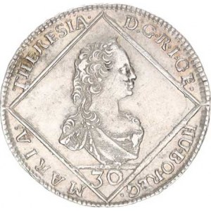 Marie Terezie (1740-1780), 30 kr. 1765 b.zn., Praha R MKČ 1948