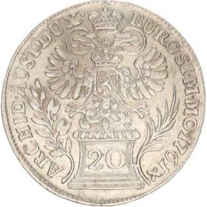 Marie Terezie (1740-1780), 20 kr. 1761 b.zn., Praha, tém.